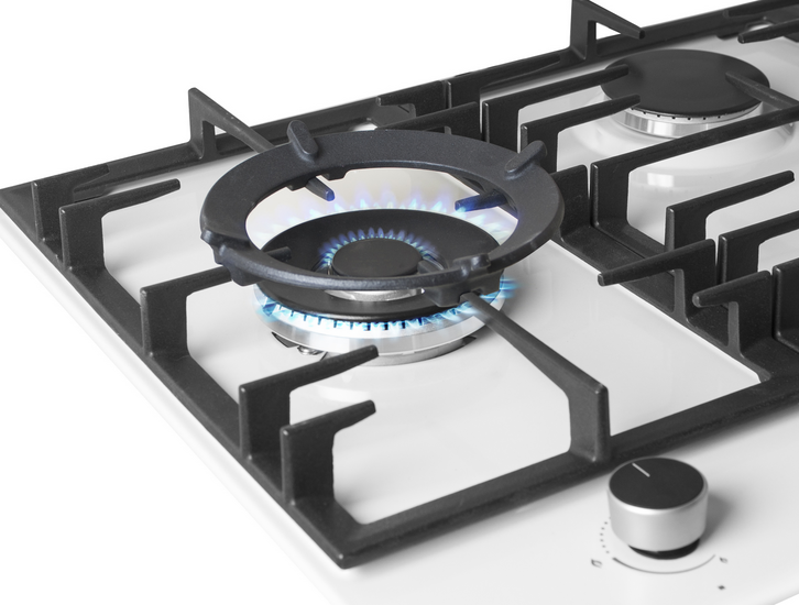 Wiggo WH-G935RR(W) - Inbouw gaskookplaat met Wok - 90cm - Wit