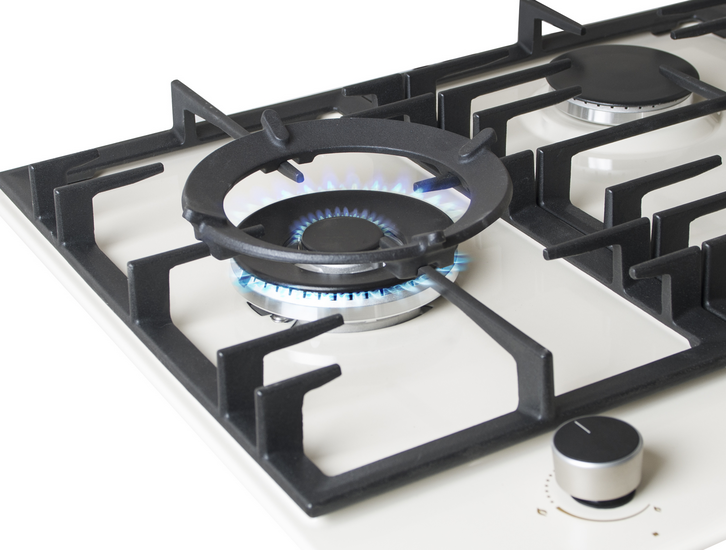 Wiggo WH-G935RR(C) - Inbouw gaskookplaat met Wok - 90cm - Creme