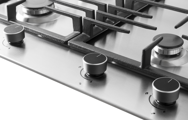 Wiggo WH-G935RR(X) - Inbouw gaskookplaat met Wok - 90cm - Inox