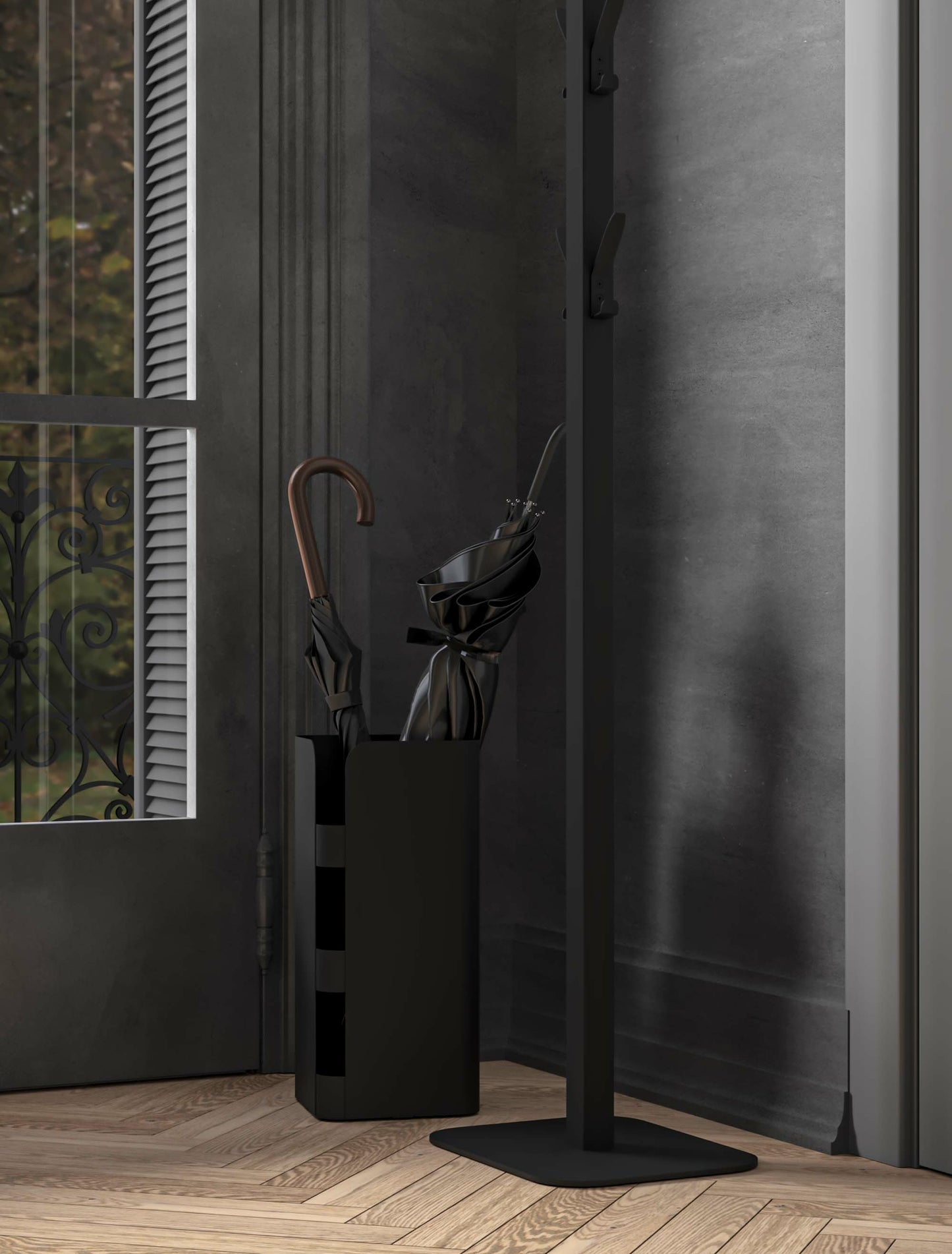 Gorillz Curvy - Paraplubak Parapluhouder - Zwart