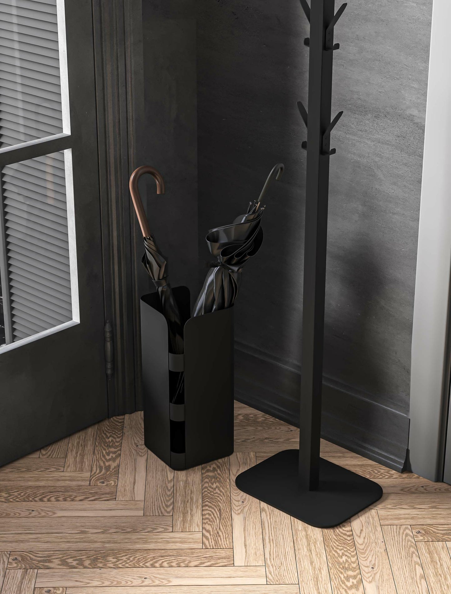 Gorillz Curvy - Paraplubak Parapluhouder - Zwart