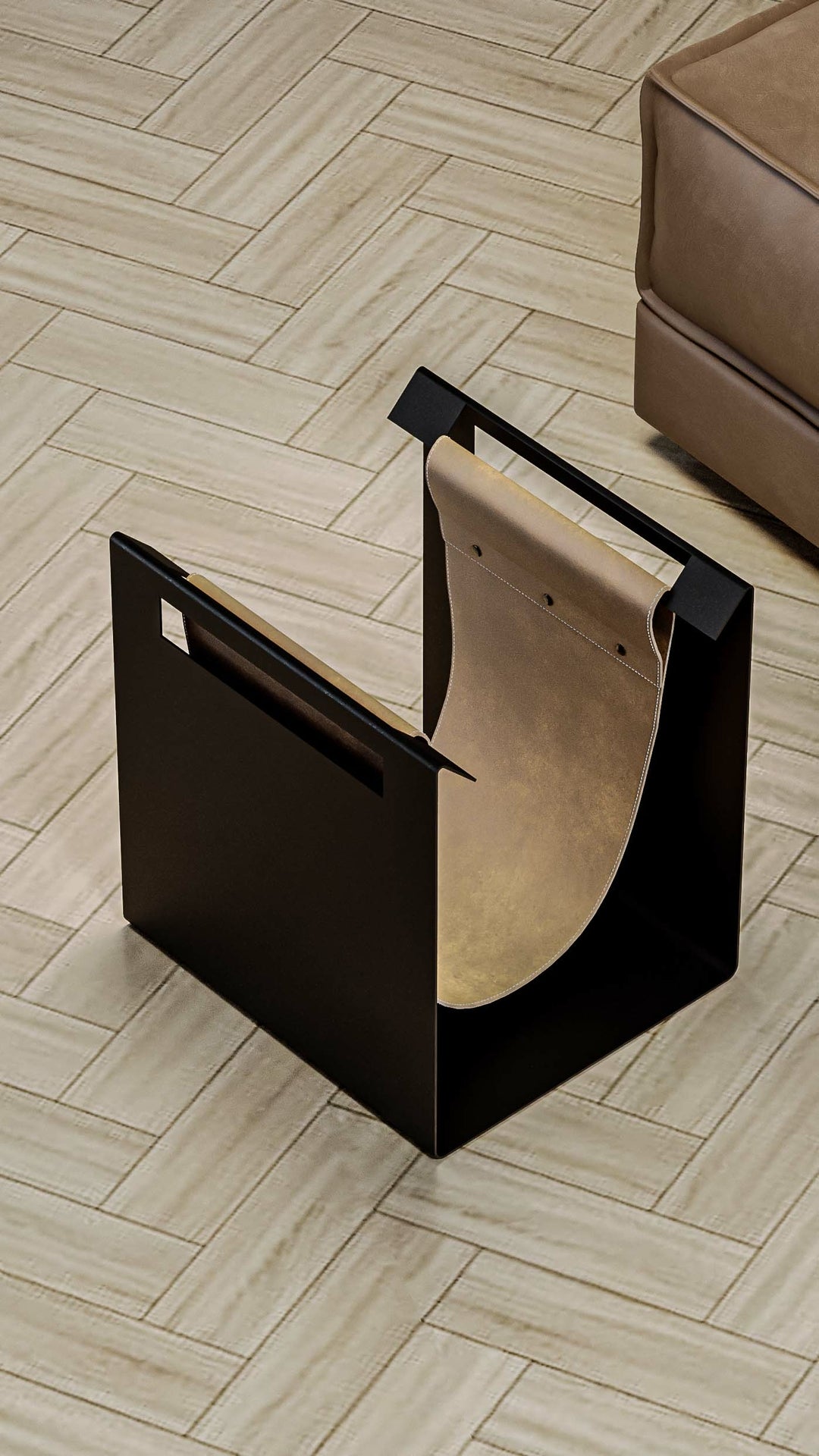 Gorillz Stash - Leer - Tijdschriftenhouder - Bruin