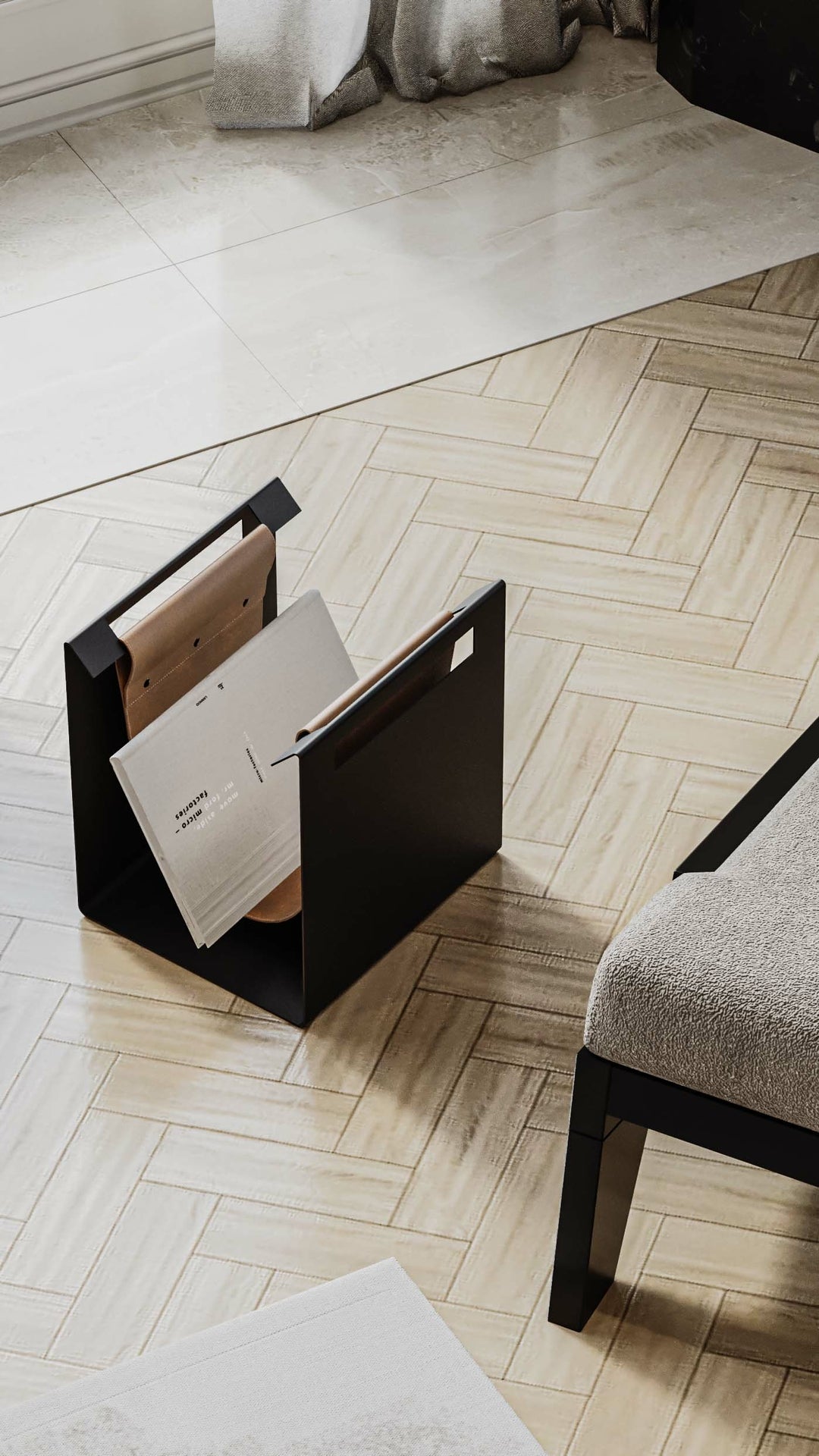 Gorillz Stash - Leer - Tijdschriftenhouder - Bruin