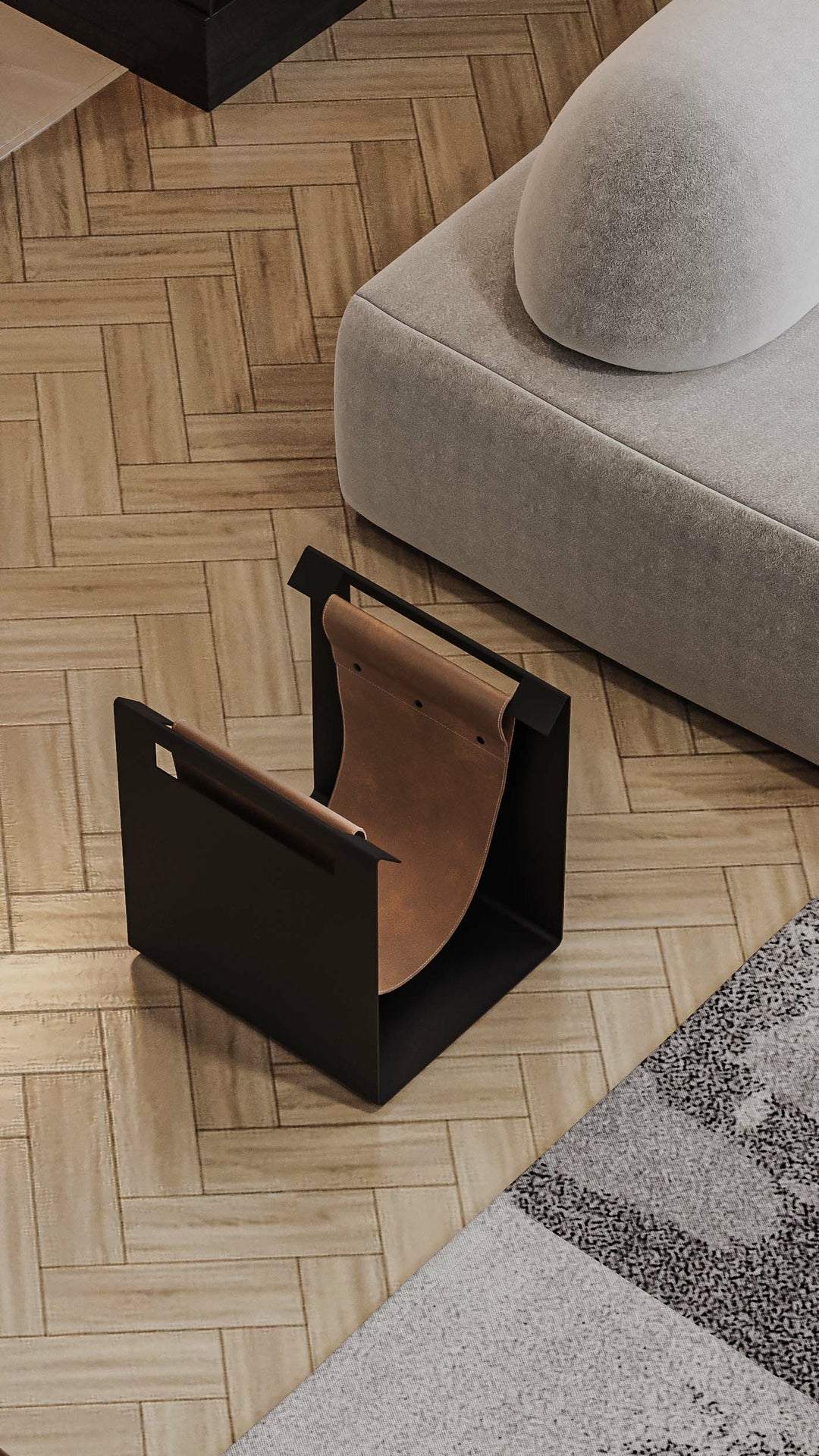 Gorillz Stash - Leer - Tijdschriftenhouder - Bruin