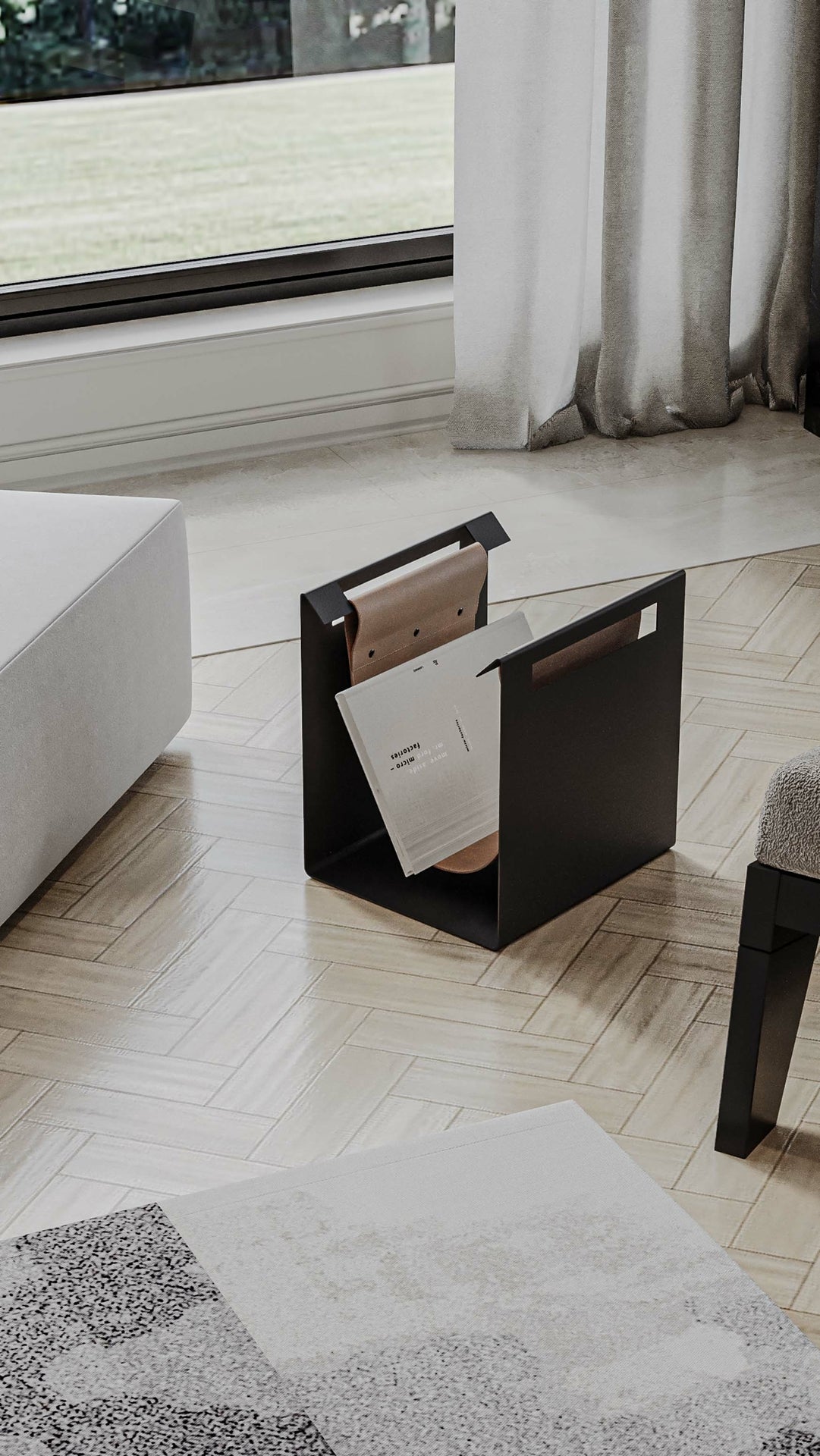 Gorillz Stash - Leer - Tijdschriftenhouder - Bruin