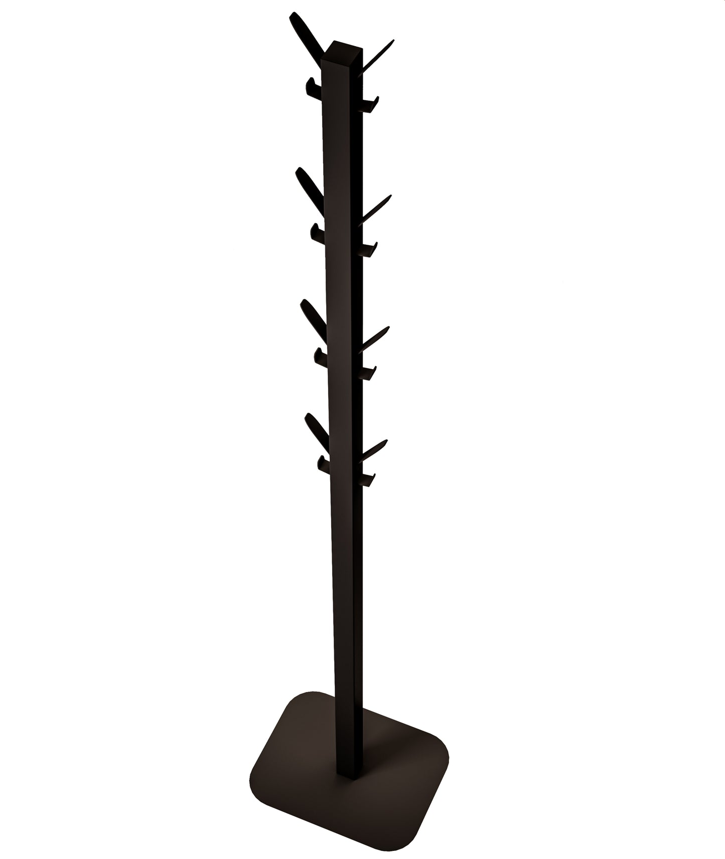 Gorillz Atomy - kapstok staand - Staande Kapstok - 16 haken - Metaal - 180 cm - Zwart