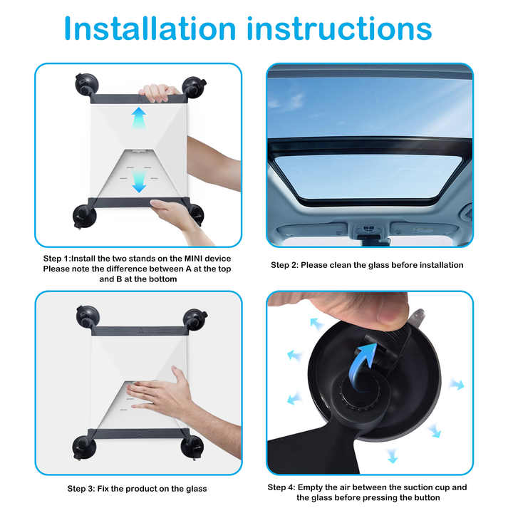 Starlink Mini houder met Zuignap – Flexibele en Stevige Montage