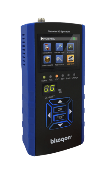 Blueqon BSF-700 Blue Satmeter HD Spectrum - Satellietmeter | Satfinder