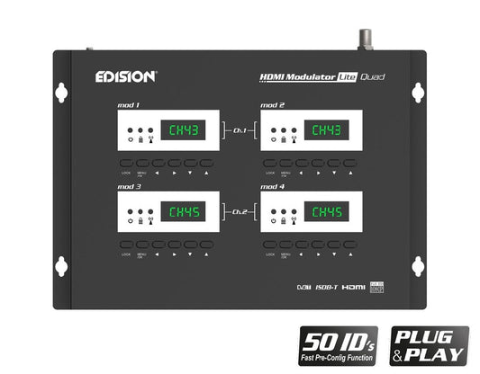 Edision HDMI Modulator Lite Quad 4X HDMI Naar Coax