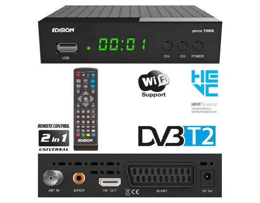 Edision Picco T265 DVB-T2 Ontvanger