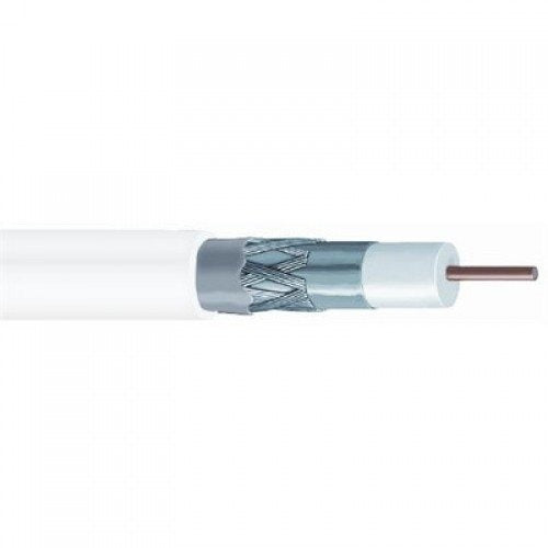 Wavefield RG6 Triple Shield CU White 100m Coax 64-0.12AL