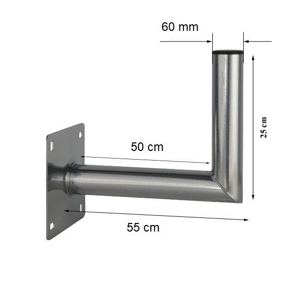 Blueqon WML55 60mm antenne muurbeugel