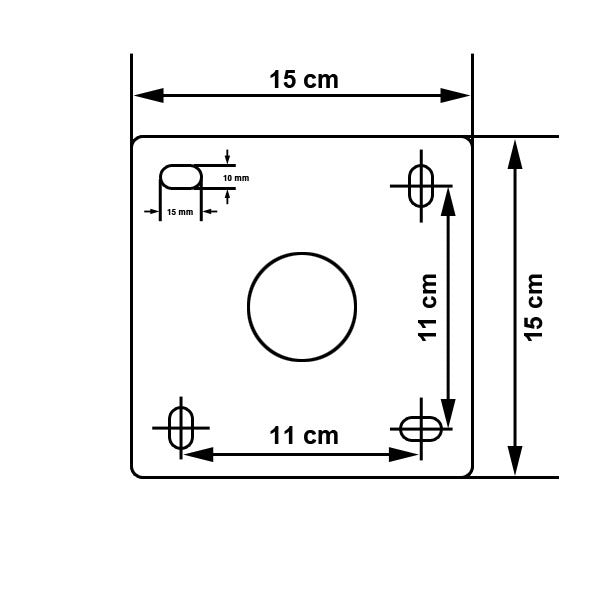 Blueqon WML55 60mm antenne muurbeugel