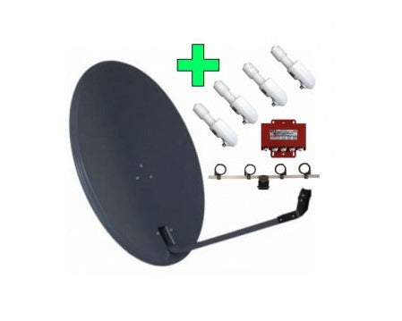 Blueqon 4 Satellieten Schotel Antenne Set