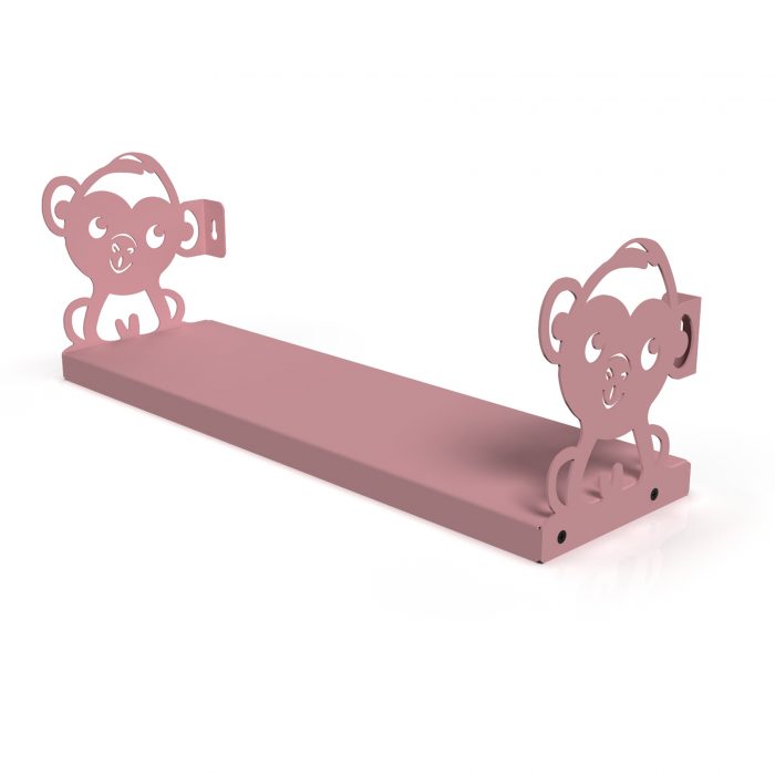 Gorillz Monkey - Kinderkamer - Accessoires - Boekenplank - Roze