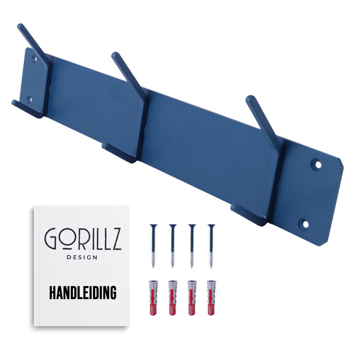 Gorillz Wandkapstok Blauw three