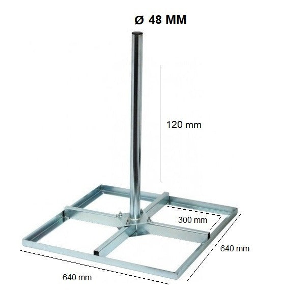 Blueqon Vaste Tegelvoet 30×30 120 CM 48 Ø