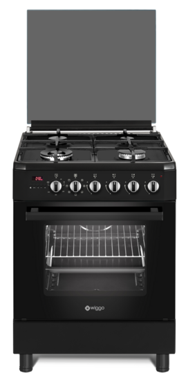 Wiggo WO-E639R(BB) Serie 9 - Gasfornuis - Wok - Zwart