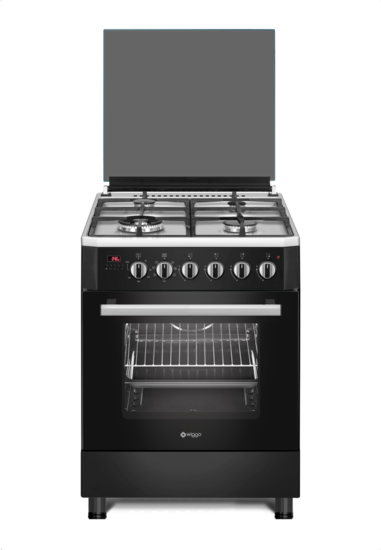 Wiggo WO-E639R(BX) Serie 9 - Gasfornuis - Wok - Zwart Rvs