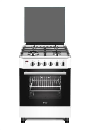 Wiggo WO-E639R(WX) Serie 9 - Gasfornuis - Wok - Wit Rvs