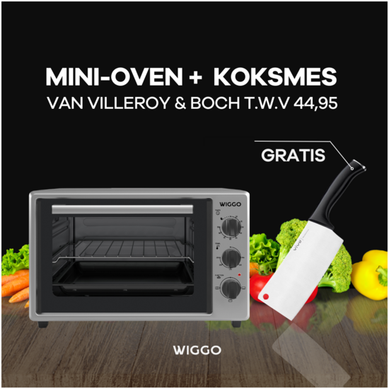 Wiggo WMO-E353(X) - Vrijstaande Oven - 35 liter - Rvs