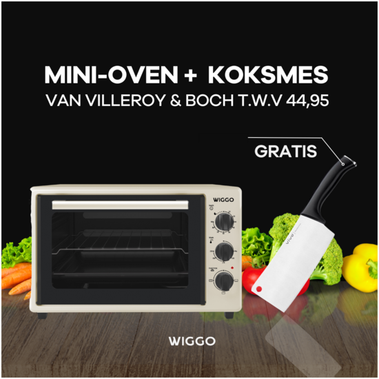 Wiggo WMO-E353(C) - Vrijstaande oven - 35 liter - Creme