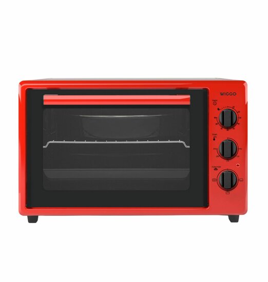 Wiggo WMO-E353(R) - Vrijstaande oven - 35 liter - Rood