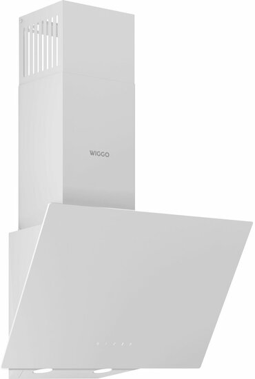 Wiggo WE-D531G(W) - Schuine Afzuigkap - 50cm - Wit Glas