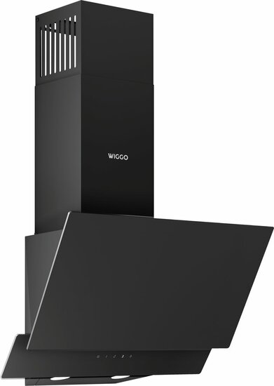 Wiggo WE-D532G(B) - Schuine Afzuigkap - 50cm - Zwart Dubbel Glas