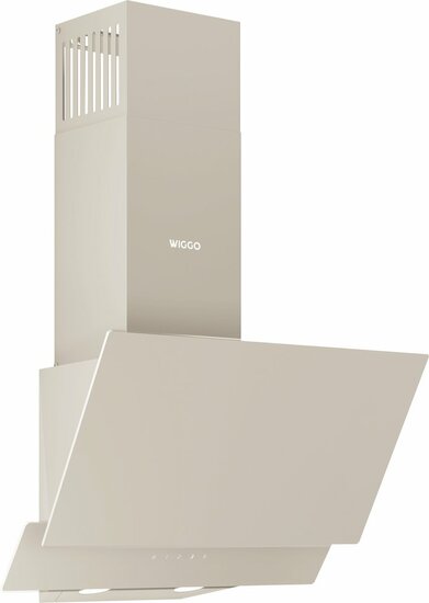Wiggo WE-D532G(C) - Schuine Afzuigkap - 50cm - Creme Dubbel Glas