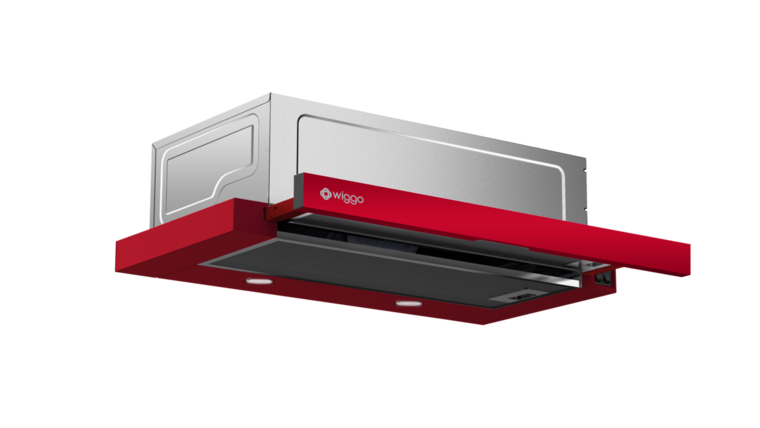 Wiggo WE-D620B(R) Vlakscherm afzuigkap - Rood - 60 cm