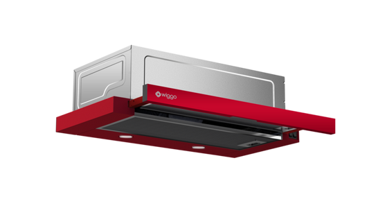 Wiggo WE-D620B(R) Vlakscherm afzuigkap - Rood - 60 cm