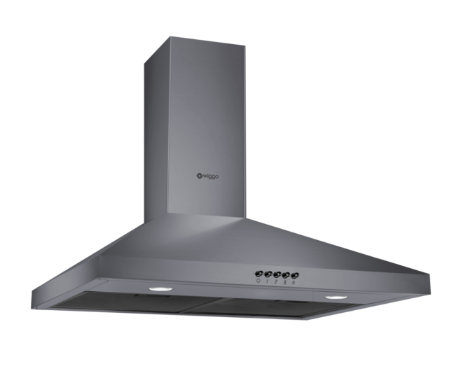 Wiggo WE-D630P(G)- Wandschouw Afzuigkap - 60cm - Grijs