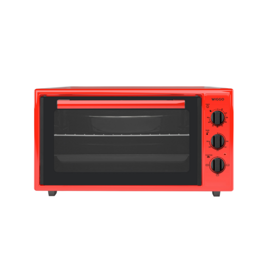 Wiggo WMO-E456(R) - Vrijstaande oven - 45 liter - Rood