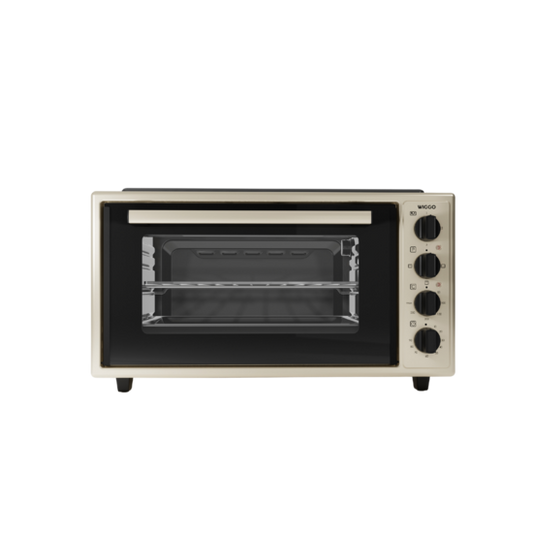 Wiggo WMO-E4562H(C) - Vrijstaande oven met kookplaat - 45 liter - Creme