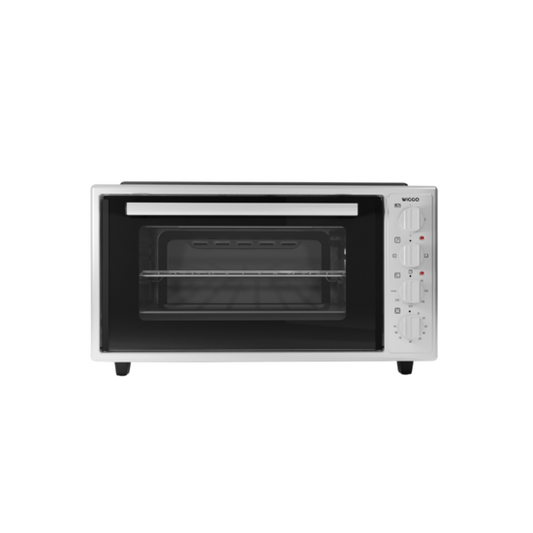 Wiggo WMO-E4562H(W) - Vrijstaande oven met kookplaat - 45 liter - Wit