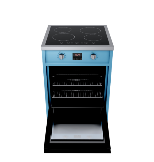 Wiggo WIO-E621A(AX) -Freestanding - Induction - Oven - 60cm - Aqua Blue Inox