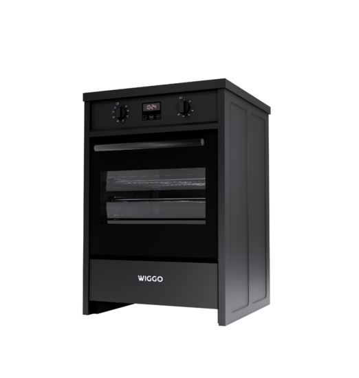 Wiggo WIO-E621A(BB) - Freestanding - Induction - Oven - 60cm - Zwart