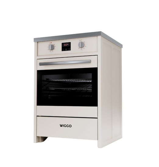 Wiggo WIO-E621A(CX) - Freestanding - Induction - Oven - 60cm - Cream Inox