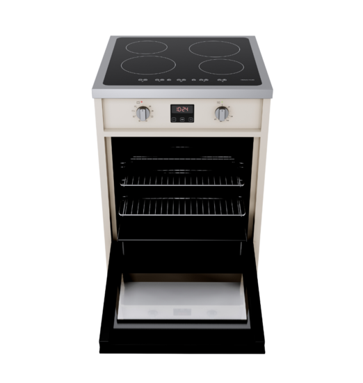 Wiggo WIO-E621A(CX) - Freestanding - Induction - Oven - 60cm - Cream Inox