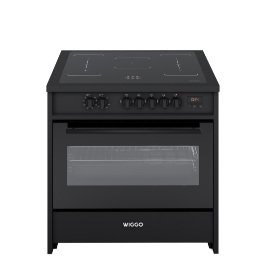 Wiggo WIO-E921A(BB) - Freestanding - Induction - Oven - 90cm - Zwart