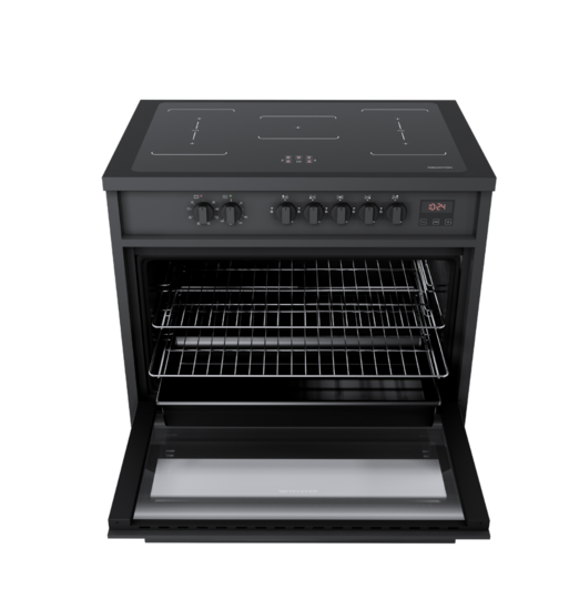 Wiggo WIO-E921A(BB) - Freestanding - Induction - Oven - 90cm - Zwart